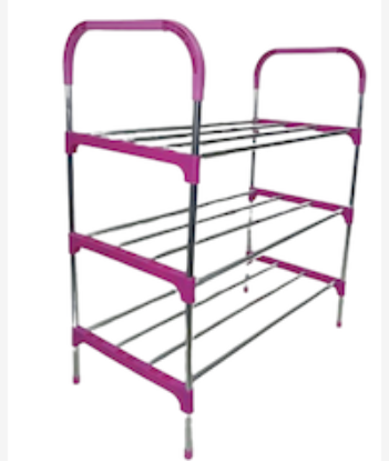 Picture of Nordic Wind Pink Cross 3 Tier 12 Shoe Steel Rack
