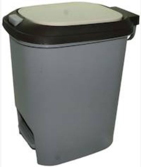 Picture of Casey 15 Litre Step On Pedal Waste Bin Grey