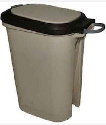 Picture of Casey 15 Litre Step On Pedal Waste Bin Beige And Brown
