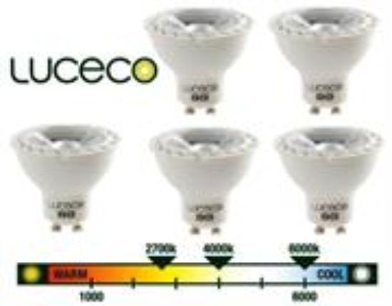 Picture of Luceco GU10 5W Warm White 5 Pack LED 370 Lumens