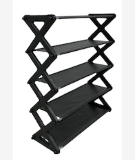 Picture of Nordic Wind Cross 5 Tier 15 Shoe Rack Black