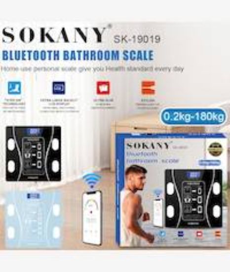 Picture of Sokany 180KG Bluetooth Bathroom Scale Black