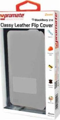 Picture of Promate Grey Zemi BlackBerry Z10 Classy Leather Flip Cover
