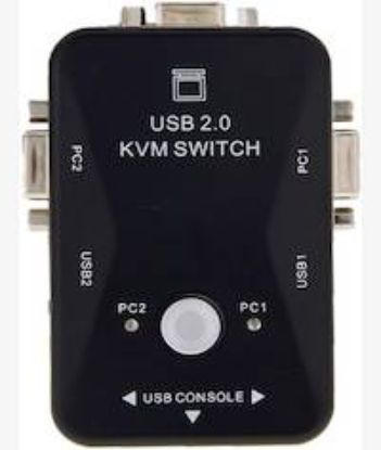 Picture of UniQue KVM 2 Port VGA USB 2.0 Manual Switch