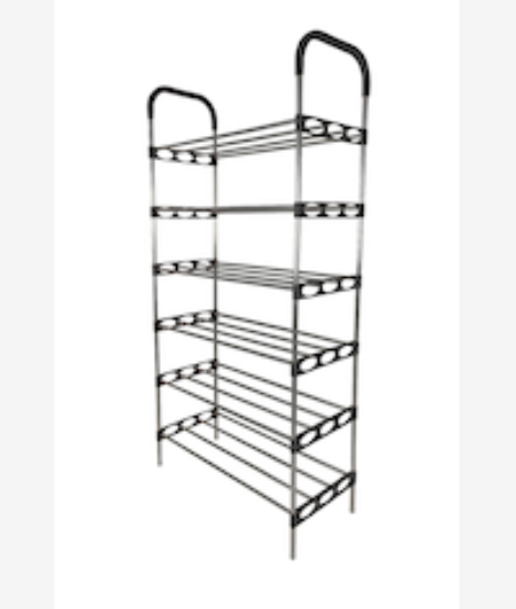 Picture of Nordic Wind Black 6 Tier 18 Shoe Steel Rack