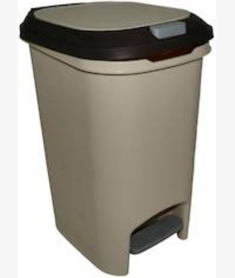 Picture of Casey 20 Litre Step On Pedal Waste Bin Beige And Brown