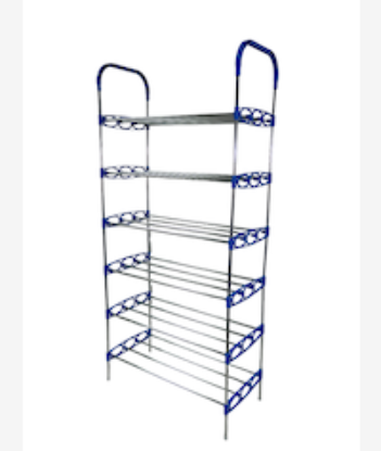 Picture of Nordic Wind Blue 6 Tier 18 Shoe Steel Rack