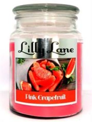Picture of Lilly Lane Grapefruit Scented Candle Large Lidded Mason