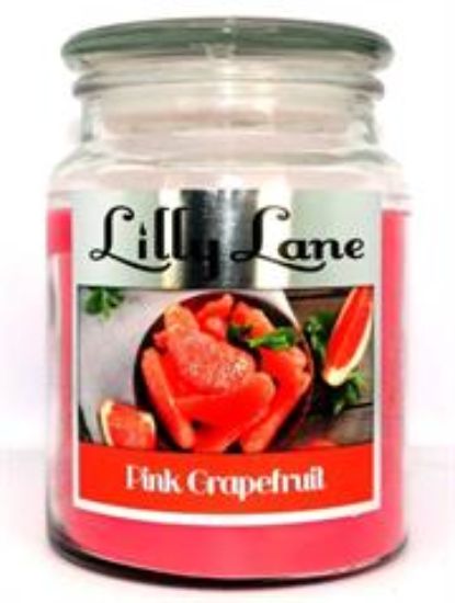 Picture of Lilly Lane Grapefruit Scented Candle Large Lidded Mason