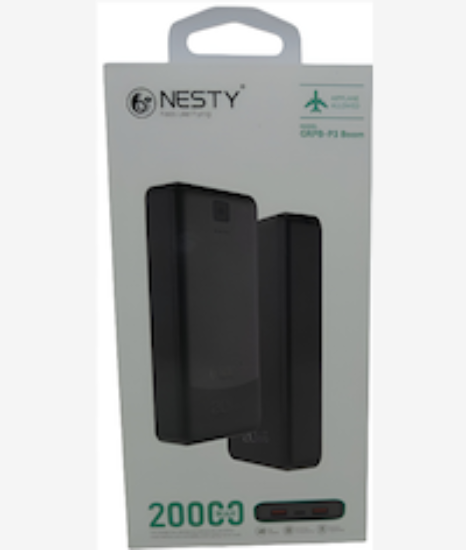 Picture of Nesty 20000mAh Black Multi Functional Power Bank