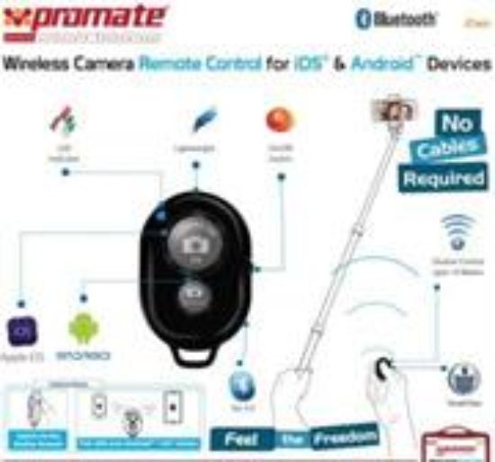 Picture of Promate Zap Wireless Camera Remote Control for iOS &