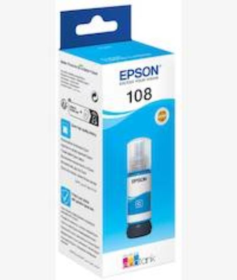 Picture of Epson 108 EcoTank 70Ml Ink Cyan Bottle