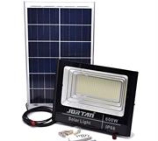 Picture of Solarix Jortam 600W Glass Solar Flood Lamp With Solar Panel