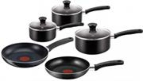 Picture of Tefal Essential 8 Piece Non Stick Set Black