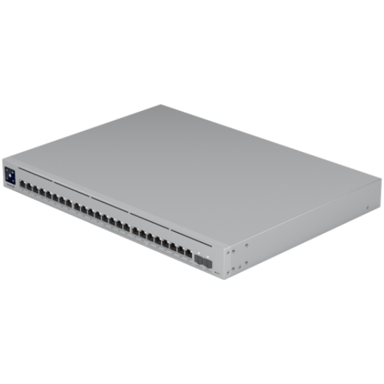 Picture of UBIQUITI UBIQUITI Enterprise 24 PoE; (12) 2.5 GbE, (12) GbE; all PoE+ ports; (2) 10G SFP+ ports; 400W total PoE availability; DC power backup-ready; Layer 3 switching.