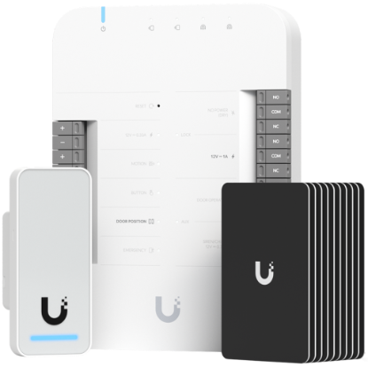 Picture of UBIQUITI Ubiquiti quick start for Access with all you need for one door with one reader,  Door Hub, G2 Reader, 10 x Access Cards