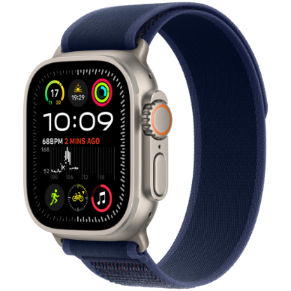 Picture of APPLE Apple Watch Ultra 2 GPS + Cellular 49mm Natural Titanium Case with Blue Trail Loop - S/M,Model A2986