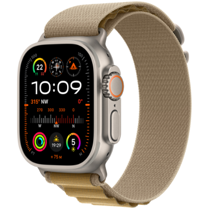 Picture of APPLE Apple Watch Ultra 2 GPS + Cellular 49mm Natural Titanium Case with Tan Alpine Loop - Large,Model A2986