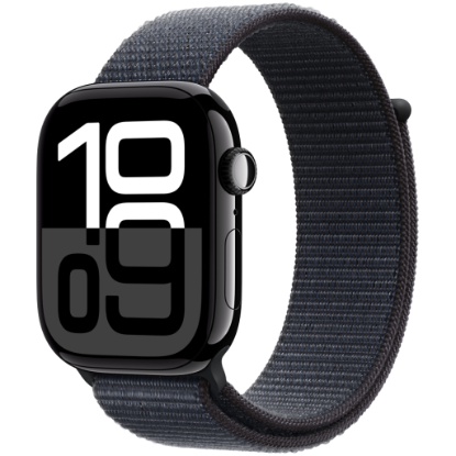 Picture of APPLE Apple Watch Series 10 GPS + Cellular 42mm Jet Black Aluminium Case with Ink Sport Loop,Model A3001
