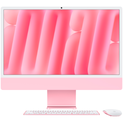 Picture of APPLE 24-inch iMac with Retina 4.5K display: Apple M4 chip with 10‑core CPU and 10‑core GPU, 16GB, 256GB SSD - Pink,Model A3137
