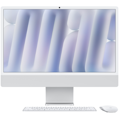 Picture of APPLE 24-inch iMac with Retina 4.5K display: Apple M4 chip with 10‑core CPU and 10‑core GPU, 16GB, 256GB SSD - Silver,Model A3137