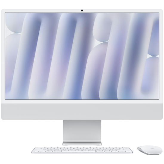 Picture of APPLE 24-inch iMac with Retina 4.5K display: Apple M4 chip with 10‑core CPU and 10‑core GPU, 16GB, 256GB SSD - Silver,Model A3137