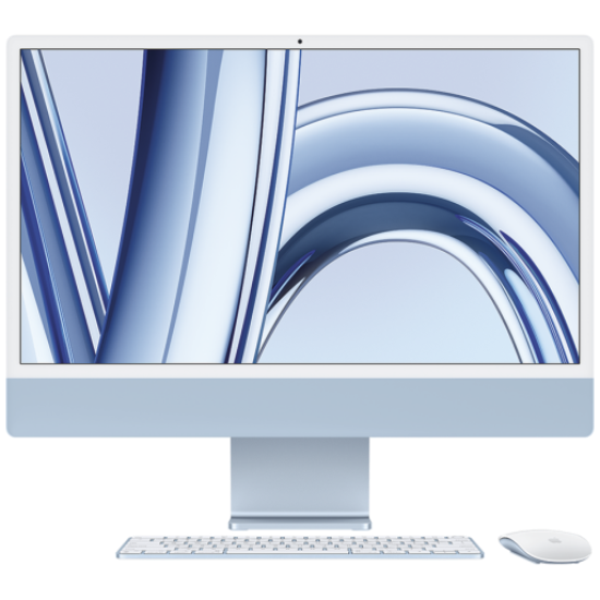 Picture of APPLE 24-inch iMac with Retina 4.5K display: Apple M3 chip with 8‑core CPU and 8‑core GPU, 256GB SSD - Blue,Model A2874