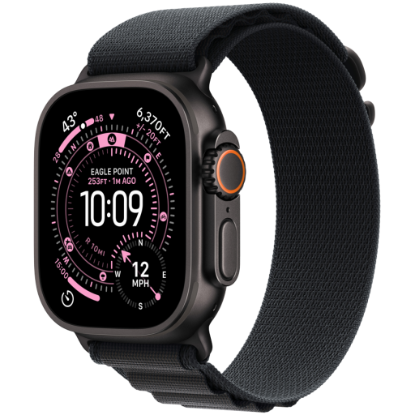 Picture of APPLE Apple Watch Ultra 3 GPS + Cellular 49mm Black Titanium Case with Black Alpine Loop - Large,Model A3281