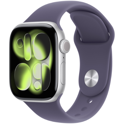 Picture of APPLE Apple Watch Series 11 GPS 42mm Silver Aluminium Case with Purple Fog Sport Band - M/L,Model A3331