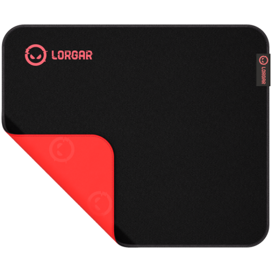 Picture of LORGAR Lorgar Main 323, Gaming mouse pad, Precise control surface, Red anti-slip rubber base, size: 360mm x 300mm x 3mm, weight 0.21kg
