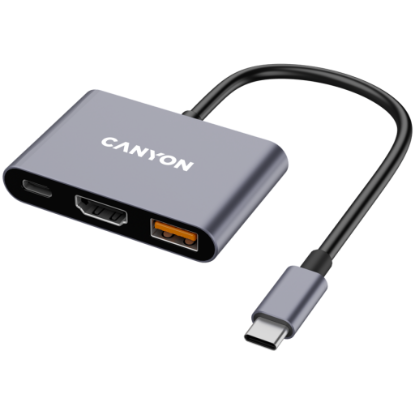 Picture of CANYON CANYON hub DS-4 3in1 USB-C Grey