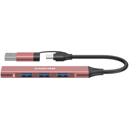 Picture of CANYON CANYON hub DS-02 4in1 USB-A/C Pink