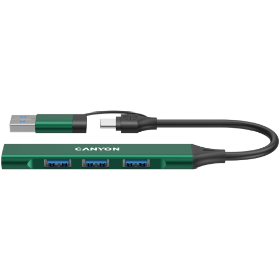 Picture of CANYON CANYON hub DS-02 4in1 USB-A/C Green