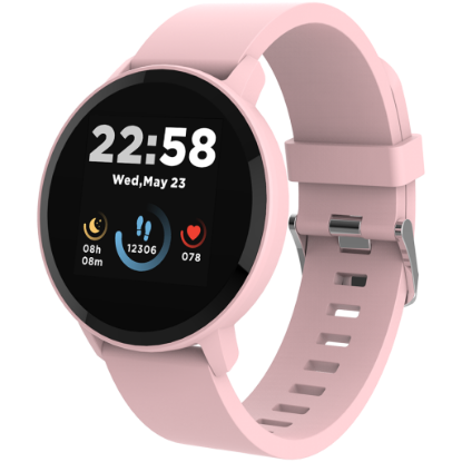 Picture of CANYON CANYON Lollypop SW-63, Smart watch, 1.3inches IPS full touch screen, Round watch, IP68 waterproof, multi-sport mode, BT5.0, compatibility with iOS and android, Pink, Host: 25.2*42.5*10.7mm, Strap: 20*250mm, 45g