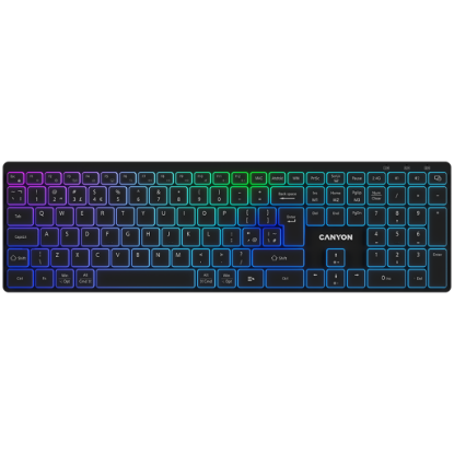 Picture of CANYON CANYON keyboard HKB-W11 UK/US RGB Dual Mode Wireless Black