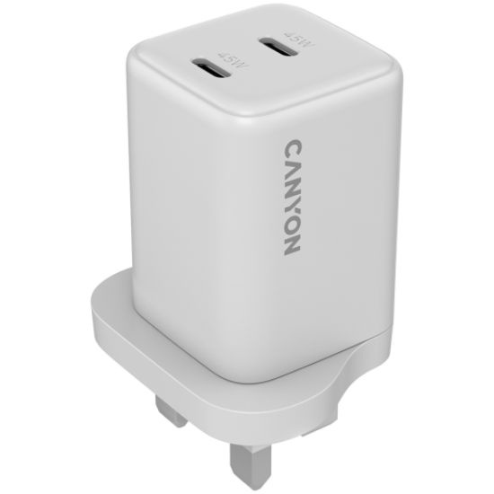 Picture of CANYON CANYON charger CU65ACC GaN 65W 2xPD 1xQC UK White