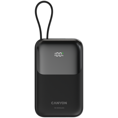 Picture of CANYON CANYON power bank OnPower 101 built-in cable 10000 mAh PD22.5W Black