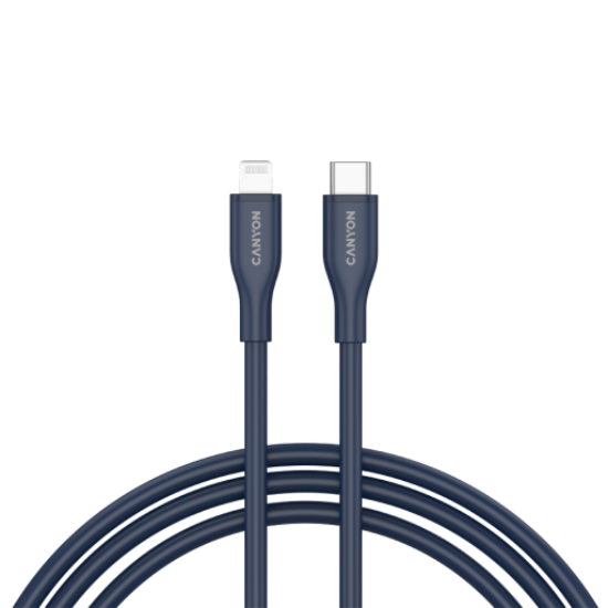 Picture of CANYON CANYON cable CLNM60 C-L 60W MFI 1m Silicon Blue