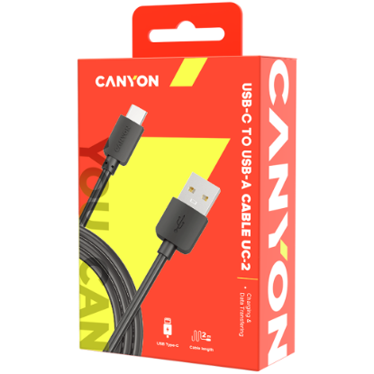 Picture of CANYON CANYON cable UC-2 USB-C 5W 2m Black