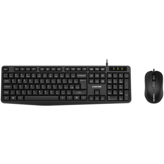 Picture of CANYON CANYON SET-1 EN Keyboard+Mouse Wired Black