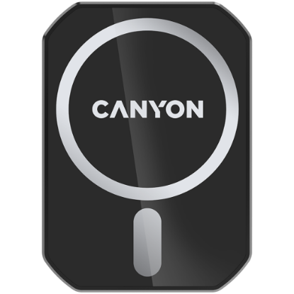 Picture of CANYON CANYON CH-15, Magnetic car holder and wireless charger, C-15-01, 15W，Input: USB-C: 5V/2A, 9V/3A;Output: 5W, 7.5W, 10W, 15W;83*60*8.15mm,0.147kg,black