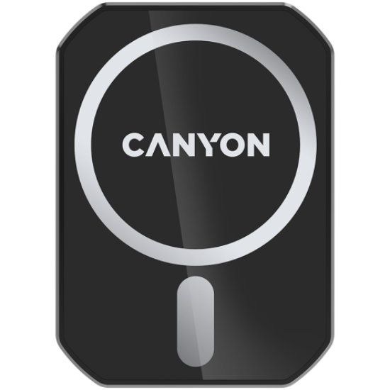 Picture of CANYON CANYON CH-15, Magnetic car holder and wireless charger, C-15-01, 15W，Input: USB-C: 5V/2A, 9V/3A;Output: 5W, 7.5W, 10W, 15W;83*60*8.15mm,0.147kg,black
