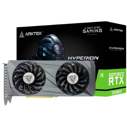 Picture of ARKTEK Arktek Geforce RTX3060 DDR6 12GB 192Bit TWIN FANS Graphics Card