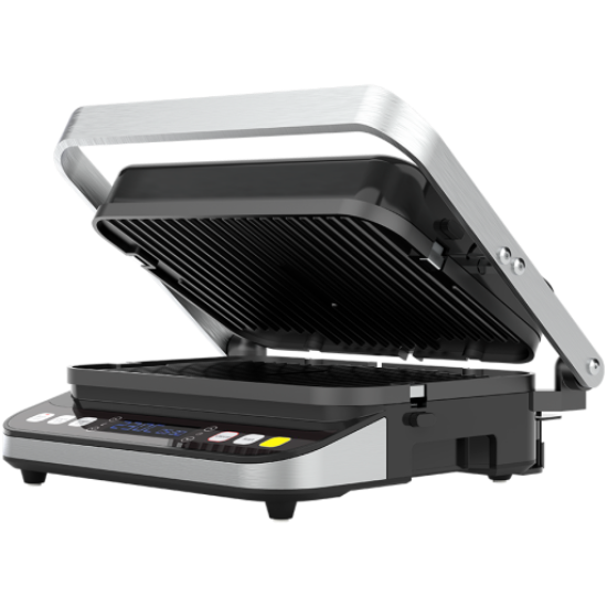 Picture of AENO AENO ''Electric Grill EG1: 2000W, 3 heating modes - Upper Grill, Lower Grill, Both Grills  Defrost, Max opening angle -180°, Temperature regulation, Timer, Removable double-sided plates, Plate size 320*220mm''