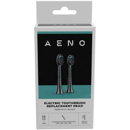 Picture of AENO AENO Replacement toothbrush heads, Black, Dupont bristles, 2pcs in set (for ADB0004/ADB0006 and ADB0003/ADB0005)