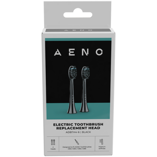Picture of AENO AENO Replacement toothbrush heads, Black, Dupont bristles, 2pcs in set (for ADB0004/ADB0006 and ADB0003/ADB0005)