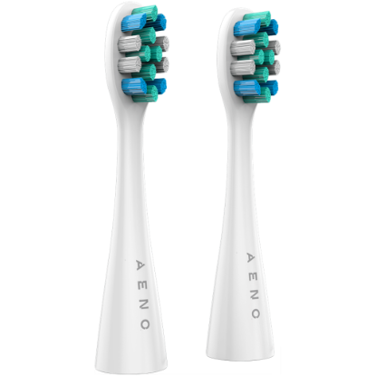 Picture of AENO AENO Replacement toothbrush heads, White, Dupont bristles, 2pcs in set (for ADB0001S/ADB0002S)