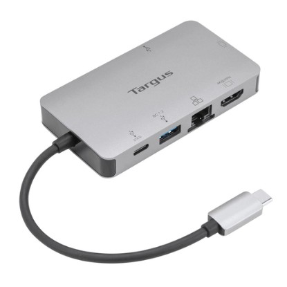 Picture of TARGUS - USB-C SINGLE VIDEO 4K HDMI/VGA DOCK CONNECT ONE EXTERNAL HDMI DISPLAY (MAX RESOLUTION 4K@30HZ) OR ONE VGA DISPLAY (MAX RESOLUTION 1920X1200@60HZ),  GIGABIT ETHERNET PORT, THUNDERBOLT 3 HOST COMPATIBLE