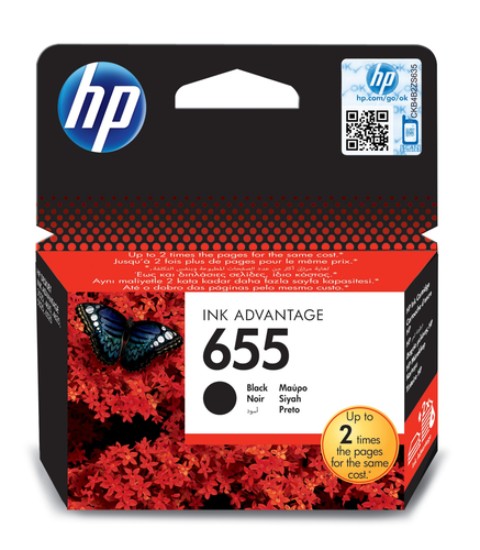 Picture of HP 655 BLACK ORIGINAL INK CARTRIDGE