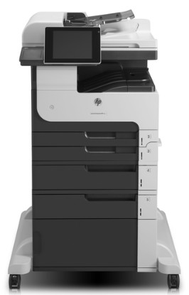 Picture of HP LASERJET ENTERPRISE 700 MFP M725F 4IN1, PRINT, COPY, SCAN, FAX,10-30 USERS, A4/A3, PRINTS UP TO 41PPM A4 MONO, 100 SHEET ADF, 2 X 250 INPUT TRAYS,1 X 500 SHEET INPUT TRAY, 250-SHEET OUTPUT BIN, 1 X 500 SHEET FEEDER CABINET AND STAND INTEGRATED NIC, COPY UP TO 40 CPM,  SCAN UP TO 600 DPI, FAX MEMORY UP TO 100 PAGES WALK UP USB INPUT TO PRINT OR SAVE FROM DRIVE, 8.0-IN (20.3 CM) TOUCHSCREEN; LCD 